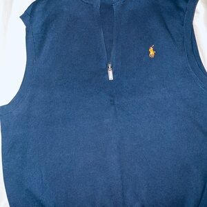 Polo Ralph Lauren blue  Zip-Up Sweater Vest
